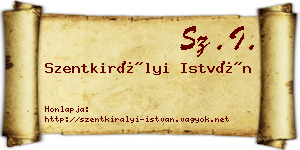 Szentkirályi István névjegykártya