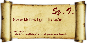 Szentkirályi István névjegykártya