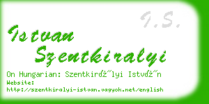 istvan szentkiralyi business card